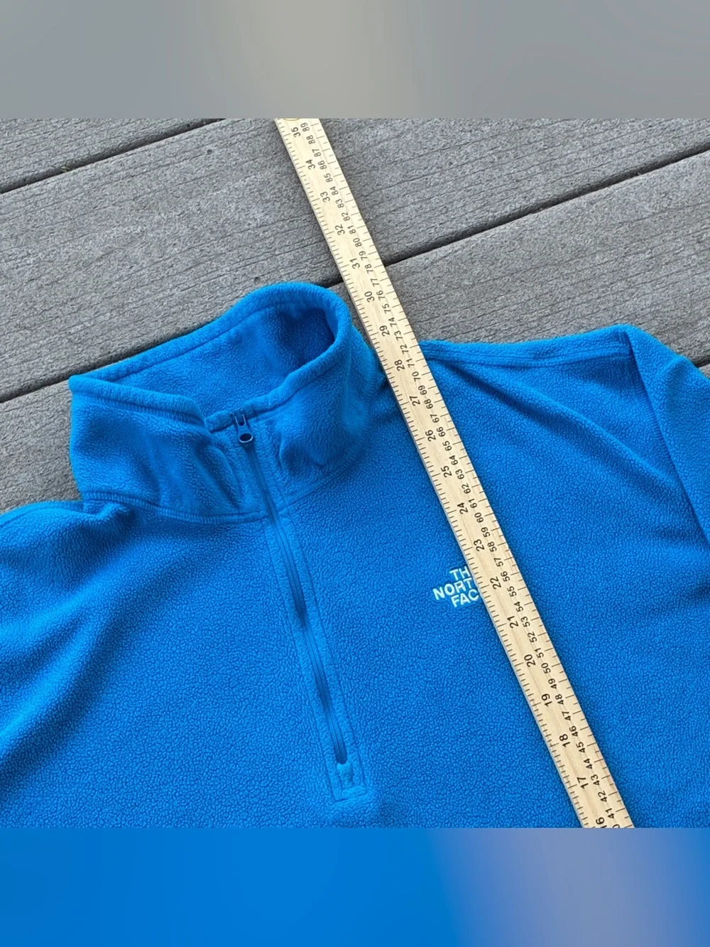 The North Face Quarter Zip Fleece Pullover Jacket Blue Men's XL Outdoor